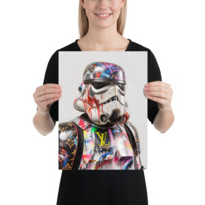 Anakin to Darth Vader Split Portrait | Dark Side Duality Poster