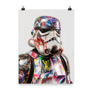 Anakin to Darth Vader Split Portrait | Dark Side Duality Poster